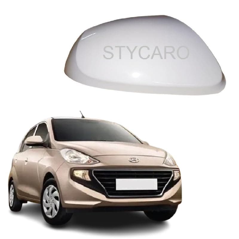 ORVM Side view Mirror Cover/Cap for Hundai Santro Sportz/Asta 2018-2022 Model -WHT-UNPAINTED (RIGHT DRIVER SIDE)