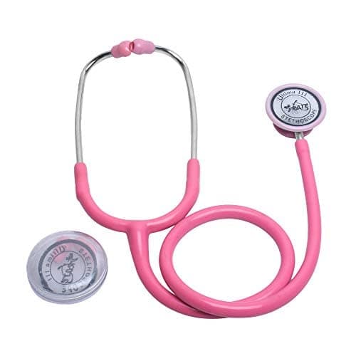 Vkare Stethoscope Bell Type Stethoscope with Fetoscope Adult for Doctors Nurse Medical Students Practitioner Ultima DX (Pink)
