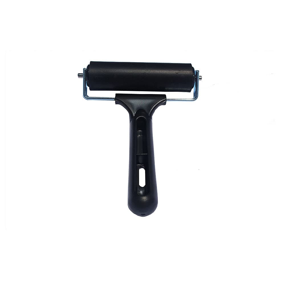 Nanye_crafts NANYE 4-inch Black Rubber Roller, Painting Roller, Ideal for Anti Skid Tape Construction Tools, Printmaking, Ink and Stamping Tools Painting Rollers, 15*12cm