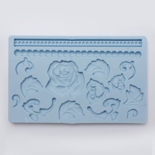 FriendshipstoreFondant and Gum Paste Silicone Molds Baroque Rose Flower Cake Decorating Embossing Moulds