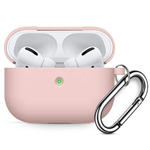 Compatible AirPods Pro Case Cover Silicone Protective Skin for Apple Airpod Pro Case 2019 (Front LED Visible) Midnight Green