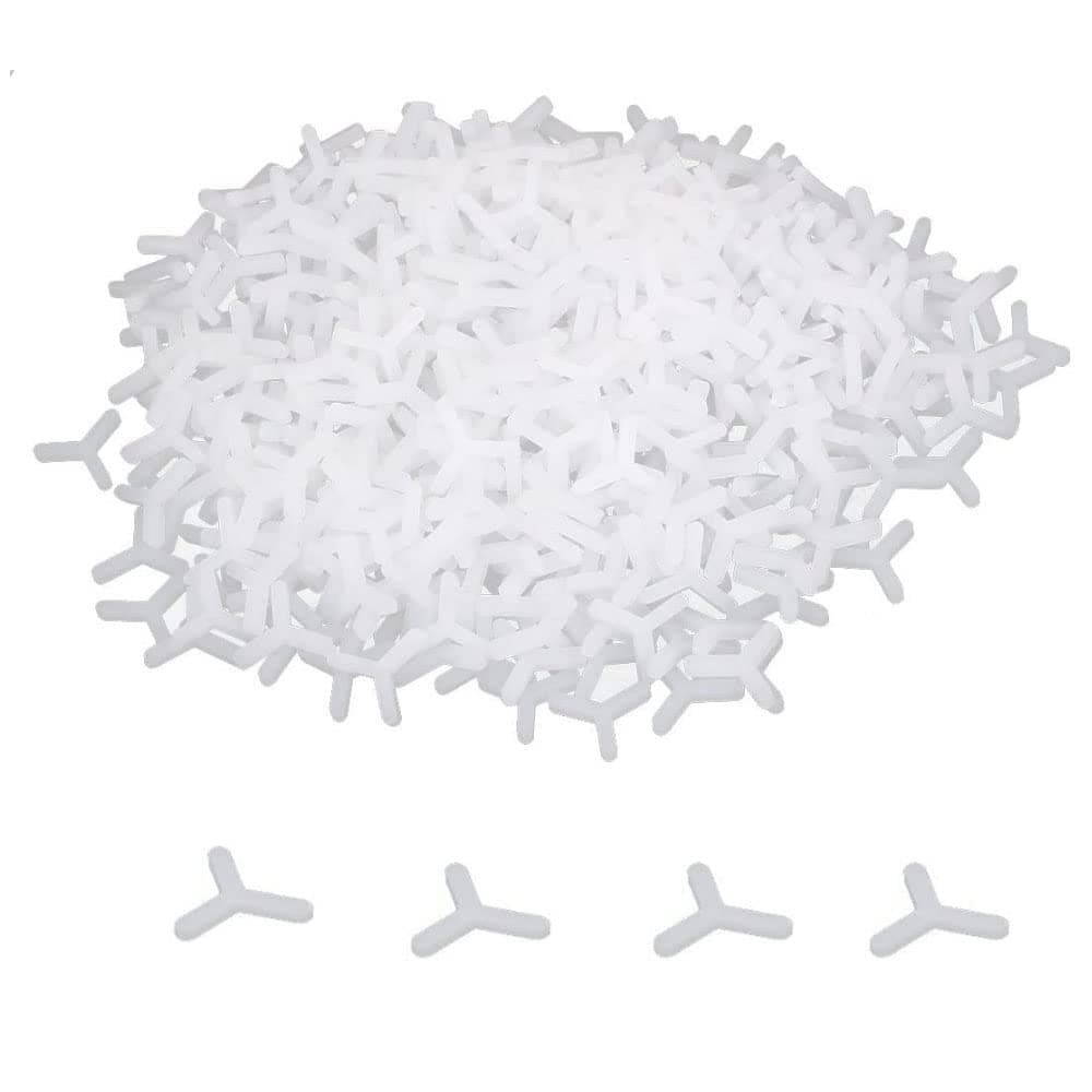 Hexagon tile spacers, Tile Plastic Y Type Spacers Tiling Tools for Spacing of Floor or Wall Tiles, 500 PCS (2mm 5/64 Inch)