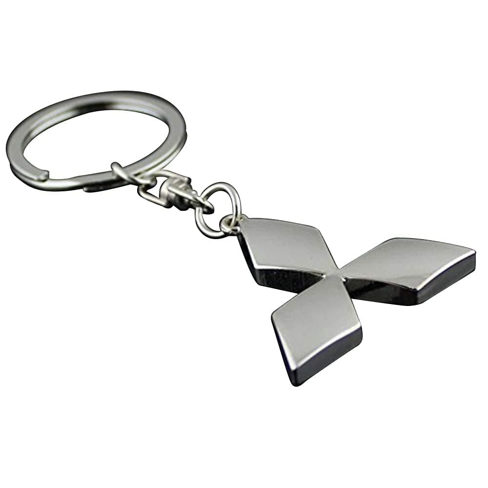 Car Logo Key Chain Rings for Man and Women Chrome Plated Key Rings (fit Mitsubishi)