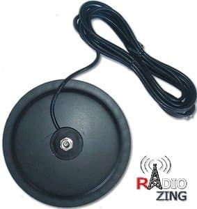 RADIOZING 7" TURBO MAG 3/8TH WITH COAX AND PL259 MAGMOUNT + RUBBER BOOT