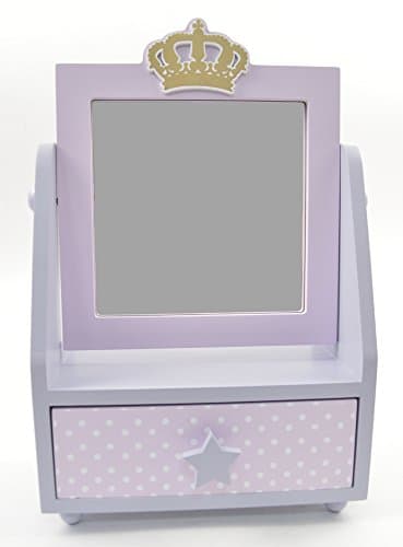 Concepts PRINCESS PINK & PURPLE GIRLS JEWELRY BOX WITH DRAW AND MIRROR