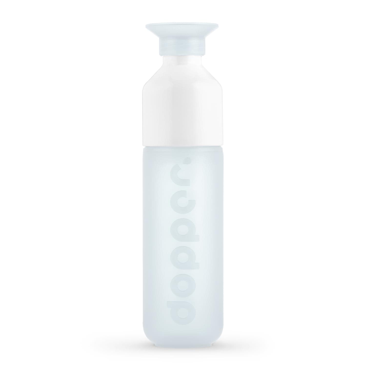 Original drinking bottle Pure White 450ml - BPA-free bottle, leak-proof, reusable, slim, lightweight - water bottle for sports, fitness, school, outdoor & office