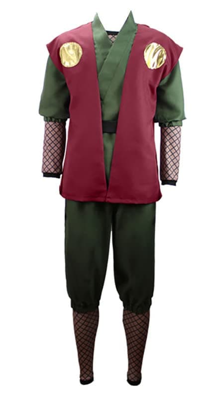 Anime Jiraiya Outfits Halloween Cosplay Costume Green Men L