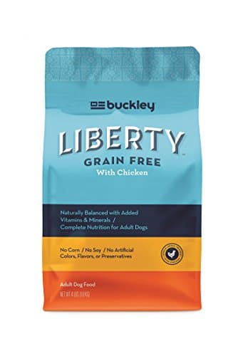 Buckley Liberty Nutrient Rich Grain-Free Small Kibble Dog Food, Chicken, 4 Lb