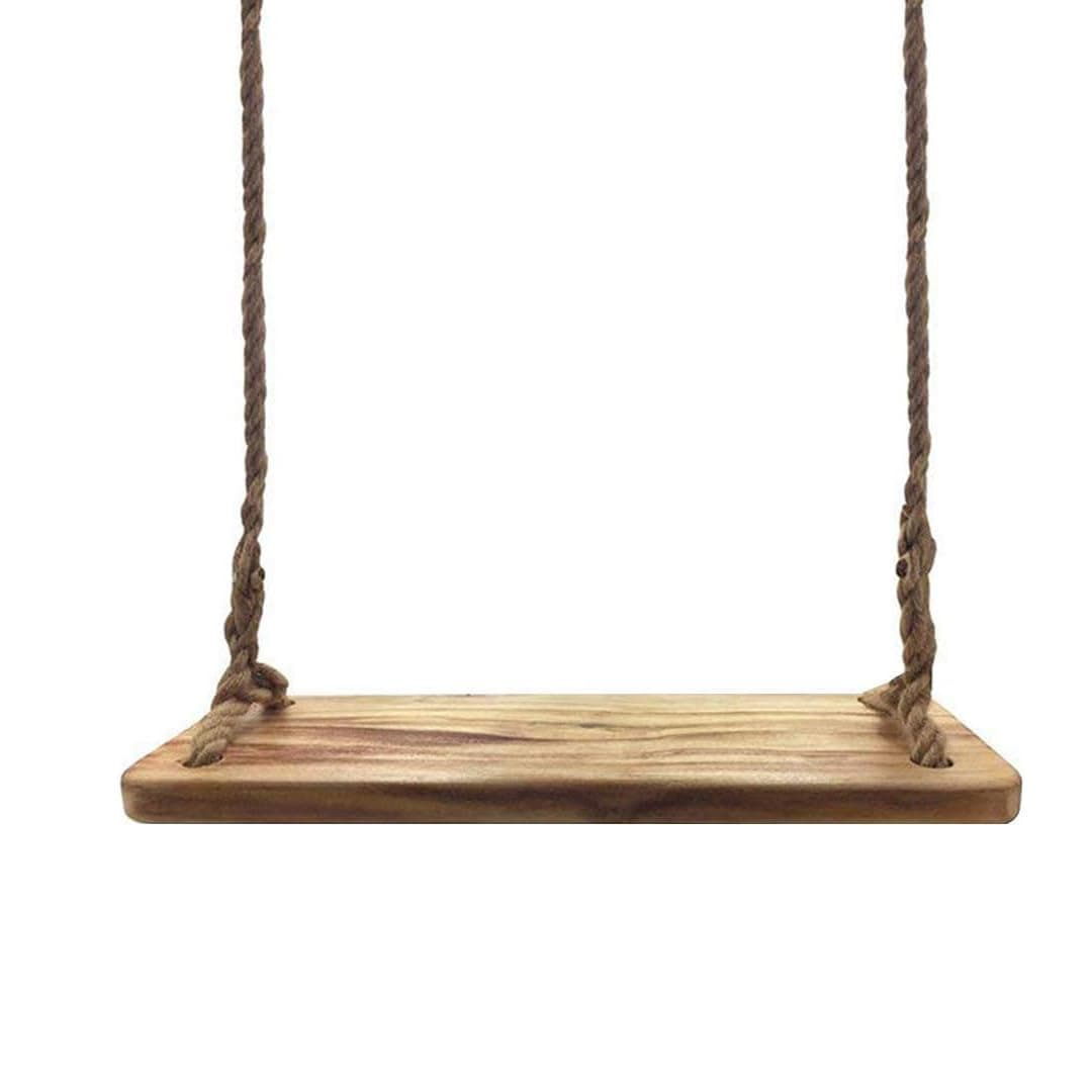 Meejon Swings Children's Garden Courtyard Outdoor Outdoor Solid Wood Adult Simple Swing Solid Wood Board Gym Sets & Swings (Size : 15feet)