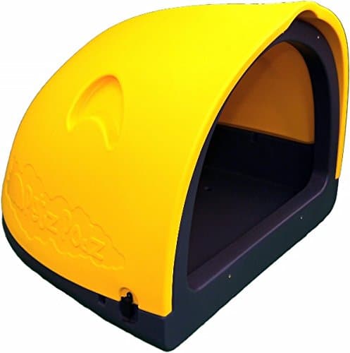 PetzPodz POD SMALL for puppy, cat, chicken or small animal designer yellow plastic dog crate, cave & den, dog kennel house igloo for indoor and outdoor use dog pen and dog home