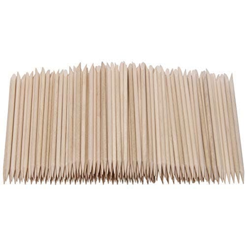 Adecco LLC100 PCS Orange Sticks for Nails, Orange Wood Sticks, Wooden Cuticle Pusher, Nail Art Cuticle Pusher Remover for Manicure Pedicure