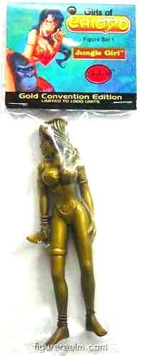 Limited Edition Gold Jungle Girl Action Figure - Girls of Chiodo Figure Set 1 - GOLD CONVENTION EDITION
