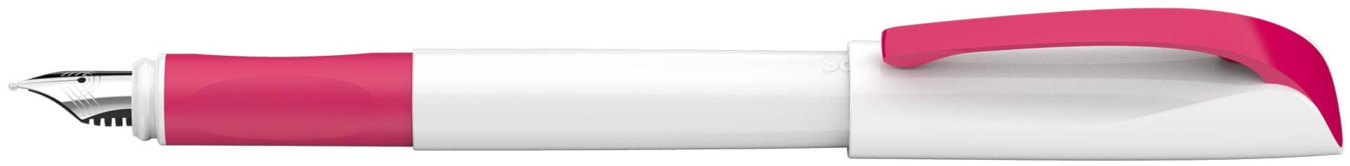 Schneider Vivaz Fountain Pen, White w/Pink, 1ea (169002)