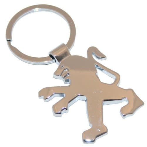 2828shop Peugeot chrome car keyring
