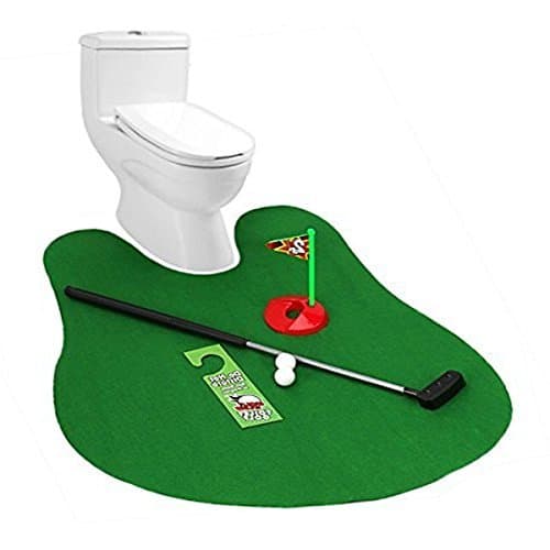 Potty Golf Game - Potty Putter Toilet Game, Putting Green with Golf Balls, Funny Bathroom Game Gag Gift Prank, Golf Toy Training Tool, for Golf Lovers, Dad Gifts and Funny Pranks