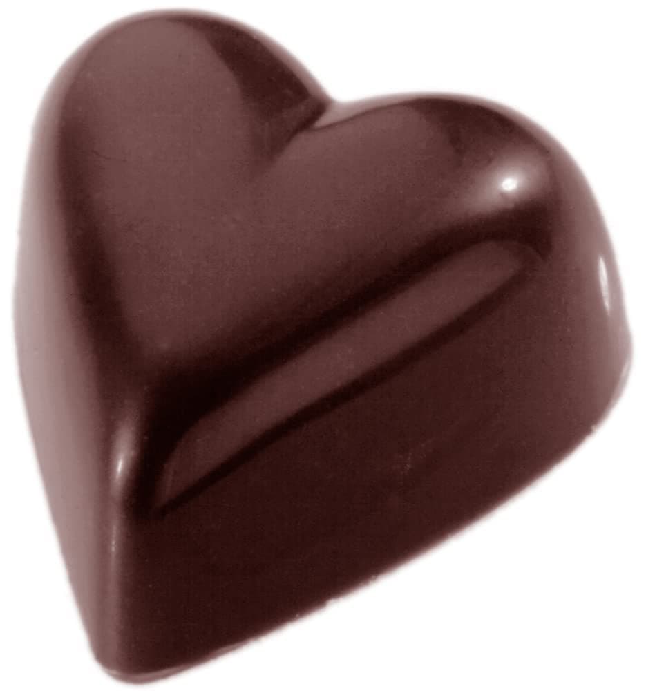 1417 Polycarbonate Candy Mold with 24 Heart Cavities 31mm x 33mm x 15mm High