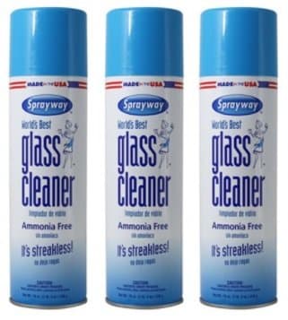 Sprayway Glass Cleaner Aerosol Spray, 19 oz (3 Pack)