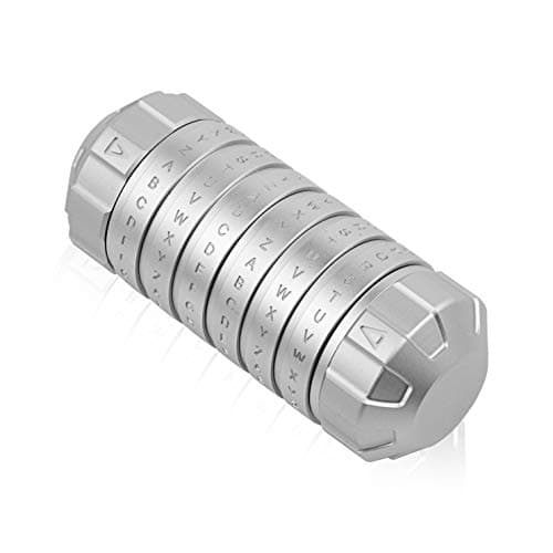 YIMFAS The Da Vinci Code Cryptex CNC Processing Delicate Creative Gifts (Silver)