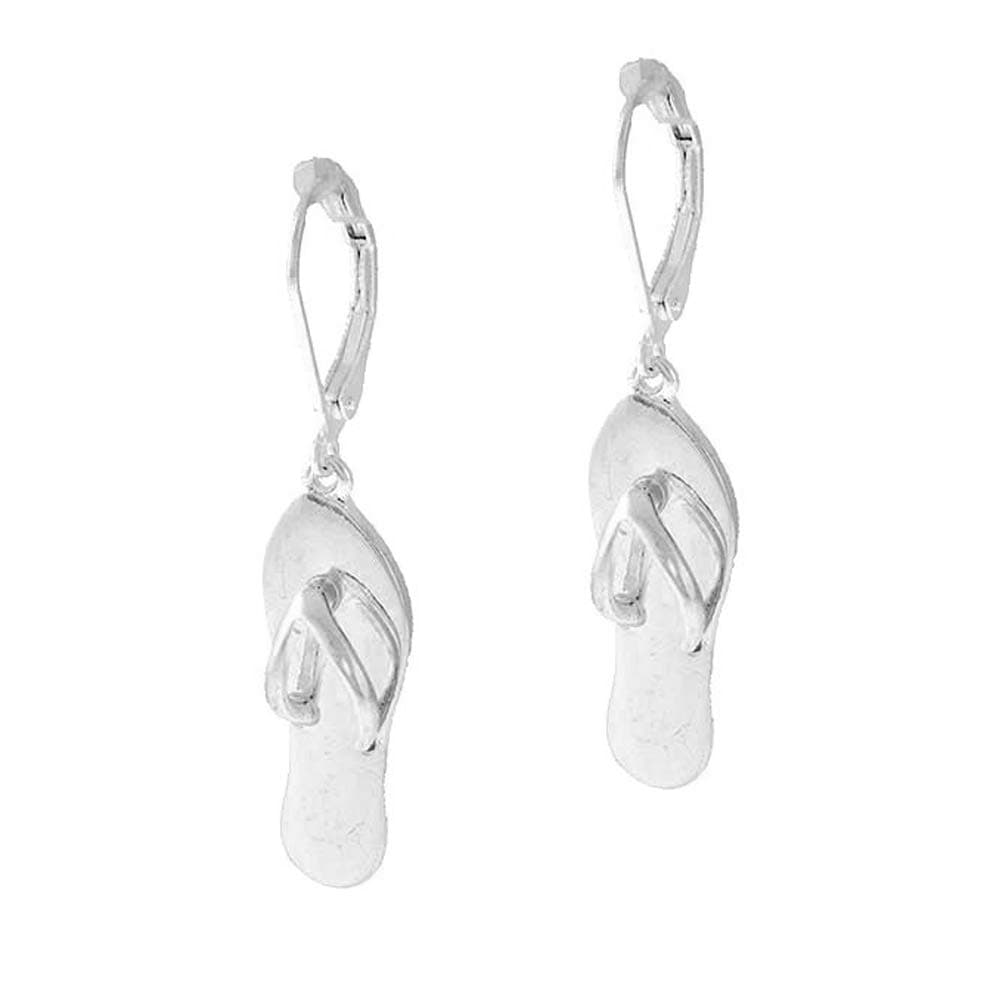 Silver Flip-flop Leverback Earrings [Island Style]
