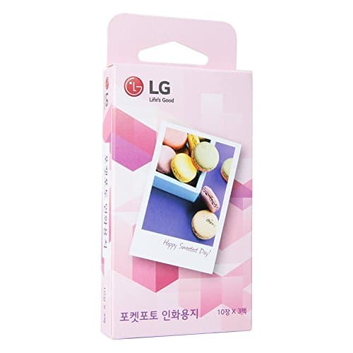 LG Zink Zero Ink 2 x 3-inch Paper for Pocket Photo (10 x 3 Pack)