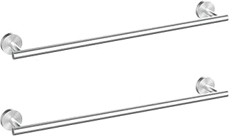 Cilee 2 Pieces Brushed Nickel Bathroom Towel Bar, 16 Inch Double Towel Racks,Bathroom Towel Holder Towel Hanger for Bathroom Stainless Steel Wall Mount