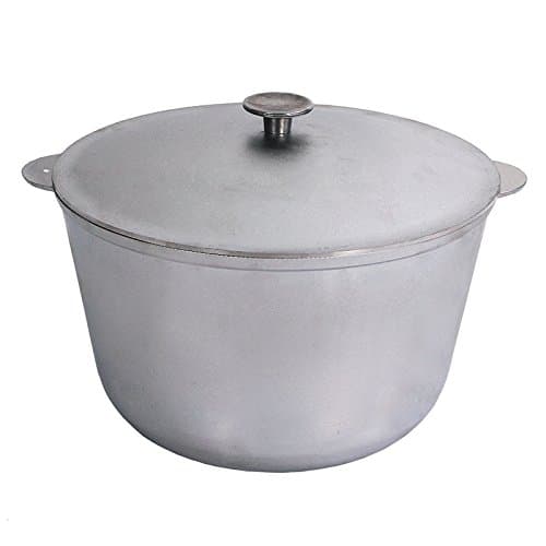 Aluminum Wok Kazan for Making Pilaf/Plov Dutch Oven with Dual Handles (6.3-qt (6 L))