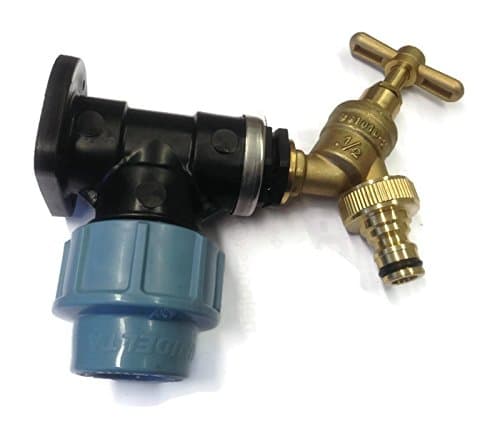 Garden Tap Kit with Wall Mount for 25mm Blue Piping, Hose Lock and Wall Plug Screws