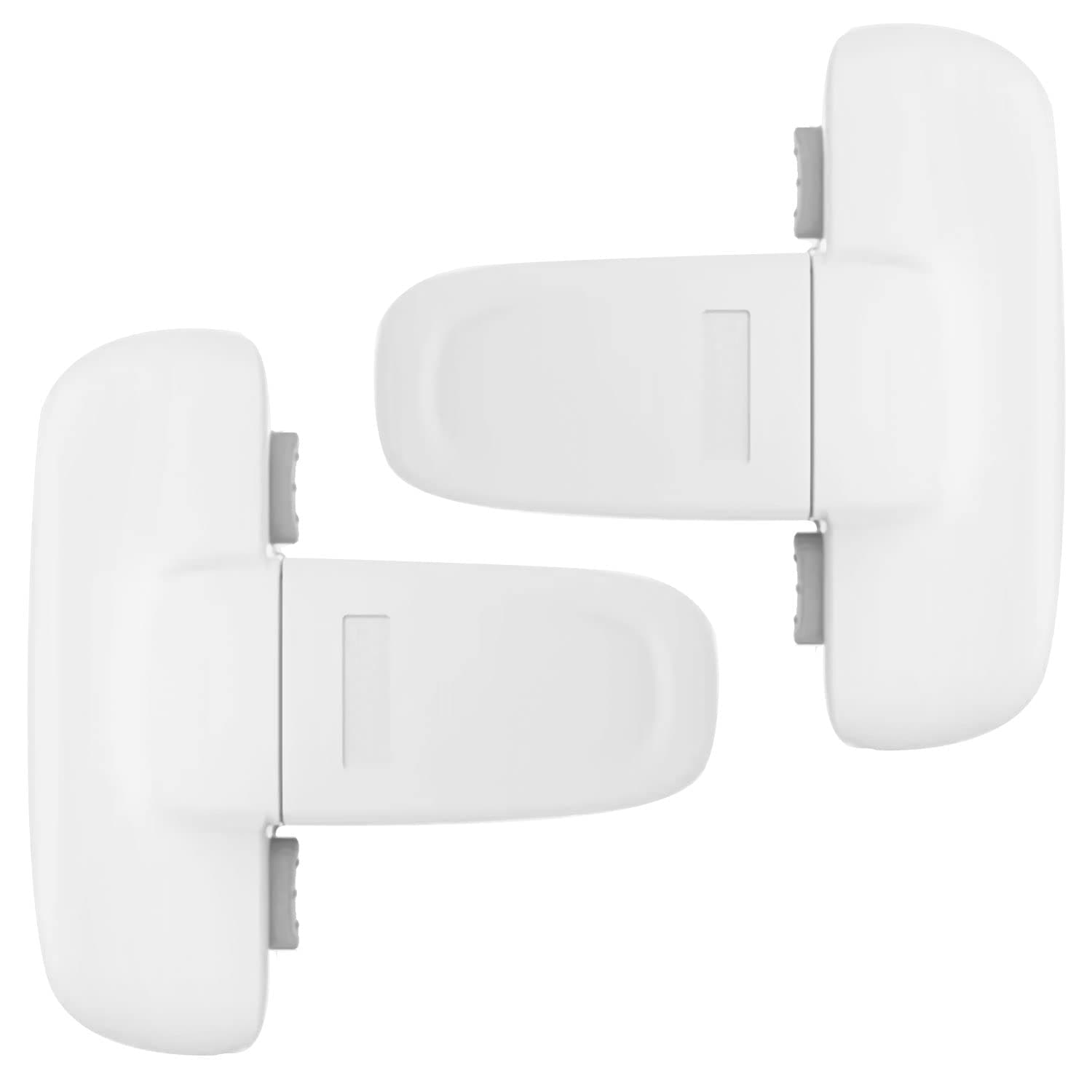 2 Pack Fridge Lock for Kids, Home Fridge Door Lock Baby Safety Refrigerator Lock for Refrigerator Door Freeze Door (White)