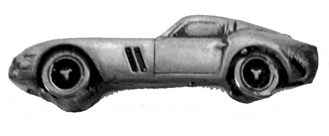 Super sports classic car GTO 250 ref68 Pewter effect design Fridge / office desk Magnet memo magnet fancy