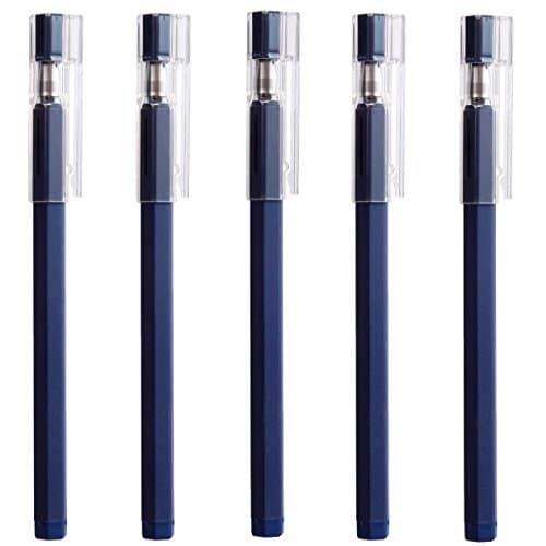 Muji Gel Ink 0.25mm Extra-fine Ballpoint Pen (Blue Black) X 5
