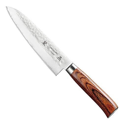 SAN Tsubame Stainless Steel Pakkawood Chef's Knife, 7-Inch