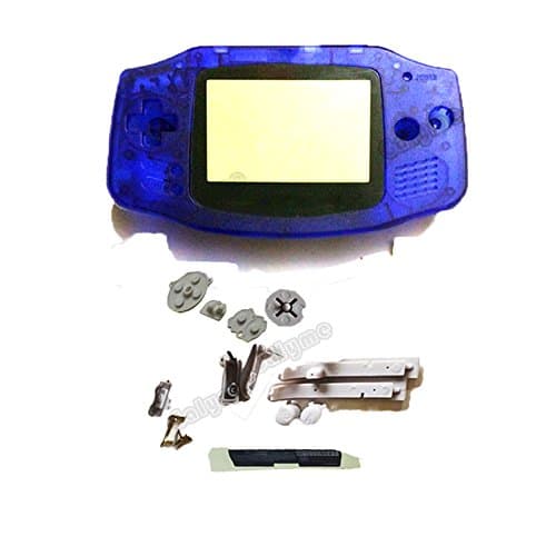 Galyme Clear Blue Color For Gameboy Advance With Logo Shell For Nintendo GBA Replacement Housing Case