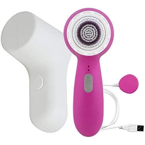 Michael Todd Beauty Soniclear Petite - Antimicrobial Facial Cleansing Brush System - 3-Speed Sonic Powered Exfoliating Face & Body Brush