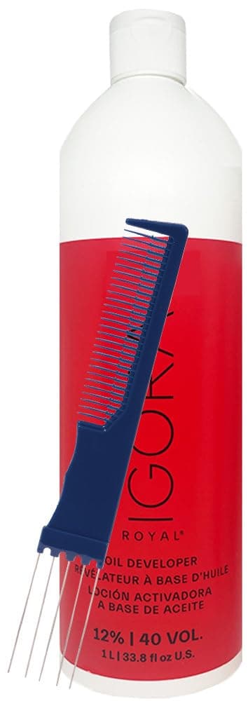 Royal 12% 40 Volume Developer 33.8 oz and Dual Purpose Comb (Bundle 2 items)
