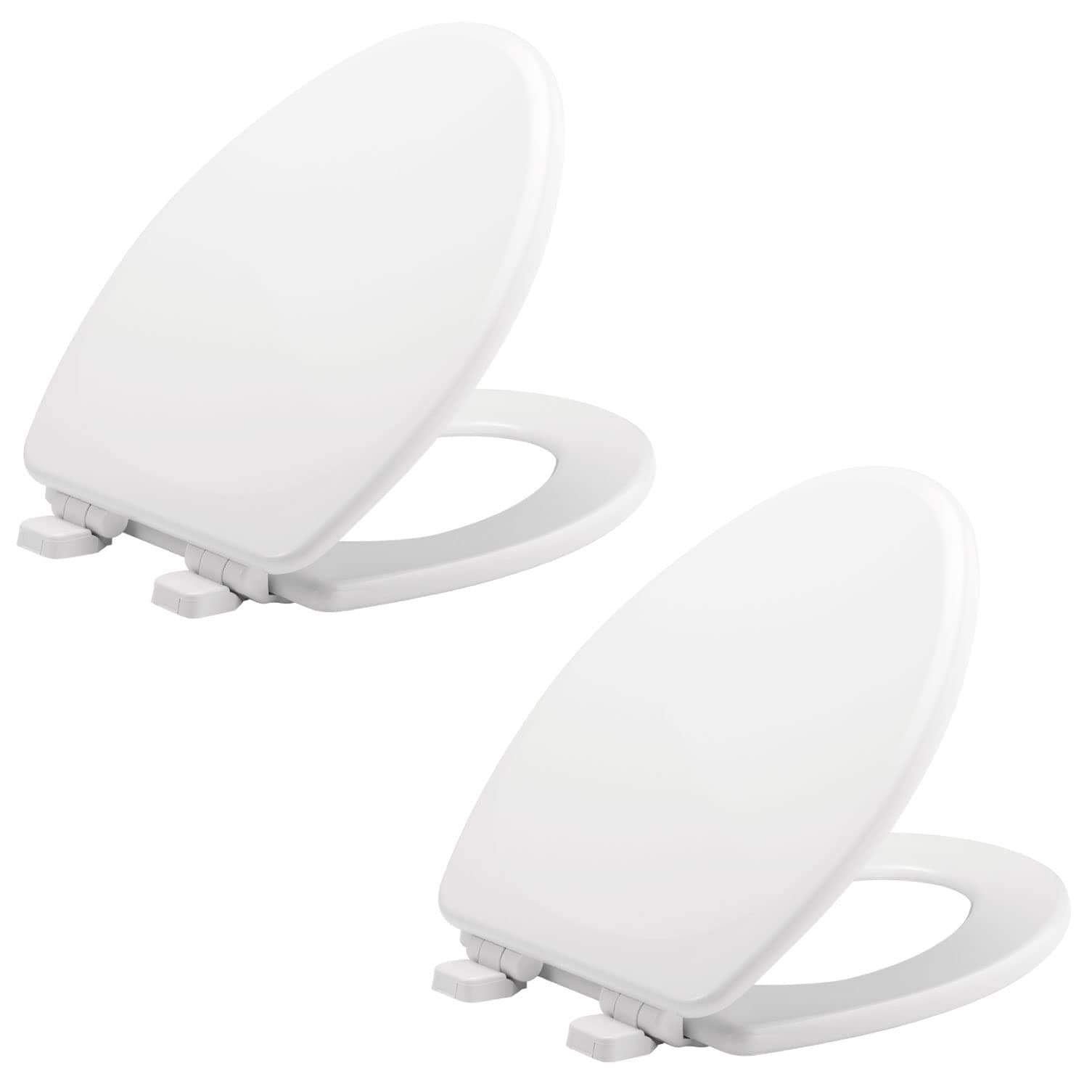 Mayfair 1843SL2P 000 Linden Slow Close Wood Toilet Seat, White