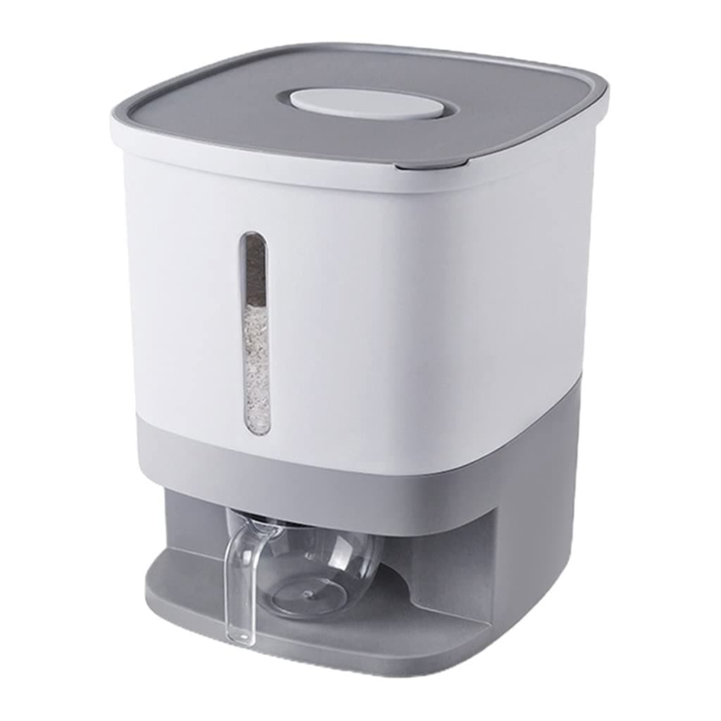 10Kg Rice Storage Container Kitchen Organizer Storage Rice Dispenser Sealed Grain Dispenser with Lid Measuring