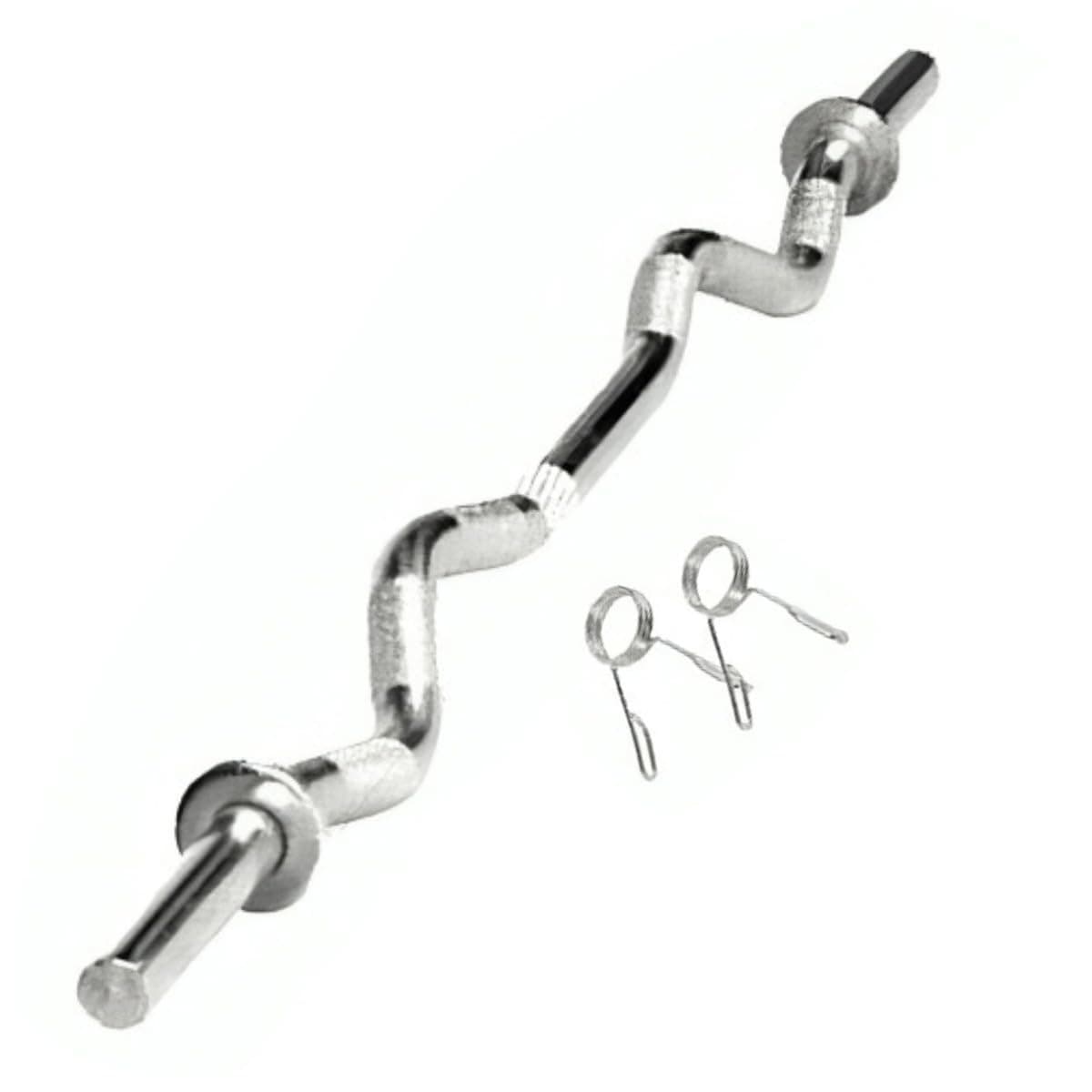 Weight Lifting Rod, Gym Bar, Chrome Plated Steel Gym Rod, 3 Feet Curl Bar and 4 feet Straight Bar for Exercise, Fitness and Home Gym with Locks19-20MM