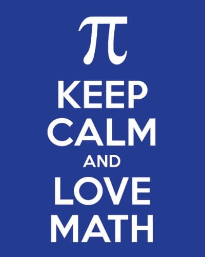Keep Calm and Love Math, premium art print (reflex blue)