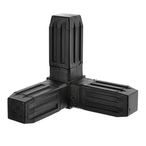Square Tube Connectors by Ross Castors Heavy Duty for Metal Tube 3 Way (25 x 25mm)