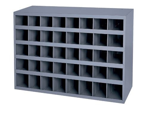 Durham 349-95 Gray Cold-Rolled Steel 40-Opening Bin, 33-3/4" Width x 22-1/4" Height x 8-1/2" Depth