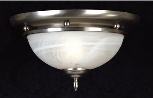Quoizel DY1604ES Delray 2 Light 13-Inch Flush Mount, Empire Silver