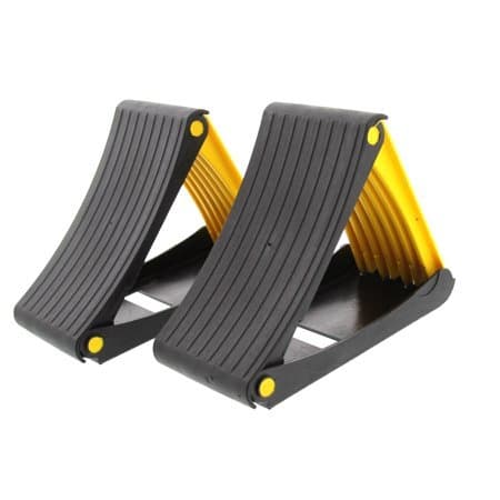 MSA 2Pcs Folding Wheel Chocks 2 Tonne Brake Wedges Caravan Trailer Stopper Chock