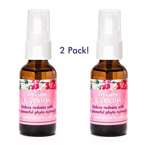 Vitamin K Skincare Organic Capillary Strengthening Facial Serum Vitamin K (2pack) for Rosacea
