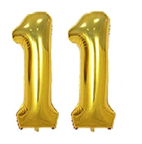 AR GIFTZADDA 11 Number Balloon Golden Colour of 16"inch,11th Birthday/Anniversary Number Balloon Decoration (11 Number Golden Foil)