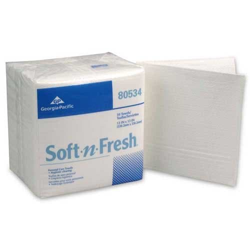 Georgia-Pacific Consumer Products 80534 Soft-N-Fresh Washcloth, Disposable, Premium (Pack of 1000)
