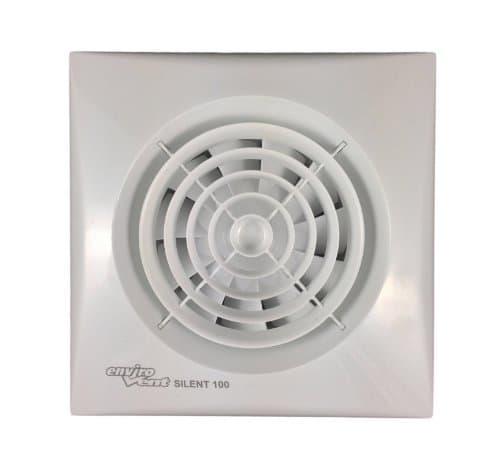 2 X Envirovent SIL100T "Silent" Bathroom Extractor Fan - for 4" 100mm ducting