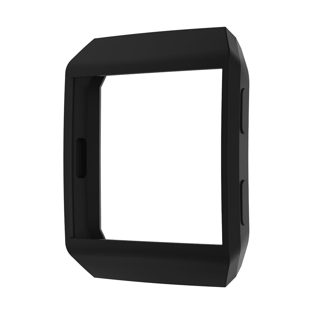 Compatible for Fitbit Ionic Watch Case Smart Watch Face Case Silicone Watch Protector Watch Frame Bumper Compatible for Fitbit Ionic Smart Watch (Black)