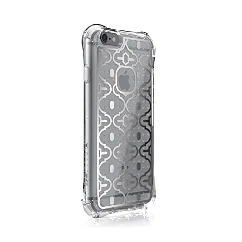 Ballistic, iPhone 6 Case / 6s Case [Jewel Mirage] Laser Etched Metal Design [Silver Design] Reinforced Bumper 6ft Drop Test Case Cell Phone Case for Apple iPhone 6 / 6s - Clear w/ Silver VM Pattern