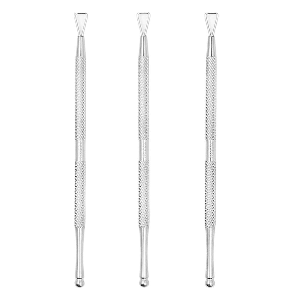 ZIZZON Cuticle Pusher Stainless Steel Triangle Cuticle Peeler Scraper Remove Gel Nail Polish Nail Art Remover Tool 3 Pack.