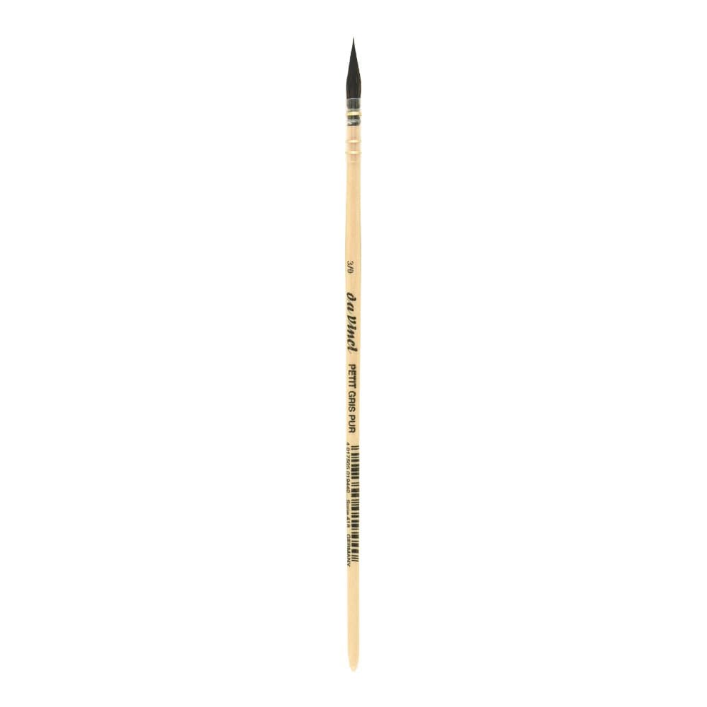 da Vinci Watercolor Series 418 Petit Gris Pur Paint Brush, Wash/Mop Pure Russian Blue Squirrel, Size 3/0